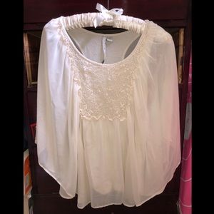 Off-White Flowy Shirt